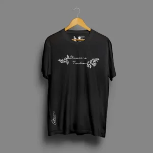 Women Half Sleeve Classic Design Tshirt-Black